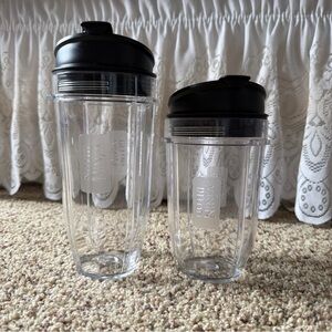Nutri Ninja Replacement Cups with Sip Lids 18oz & 24oz Set of 2 Blender Parts
